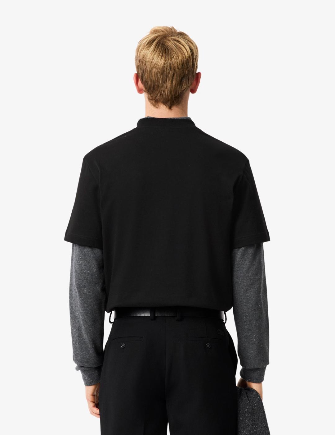 LACOSTE CAMISETA NEGRA LANDSCAPE CLASSIC FIT