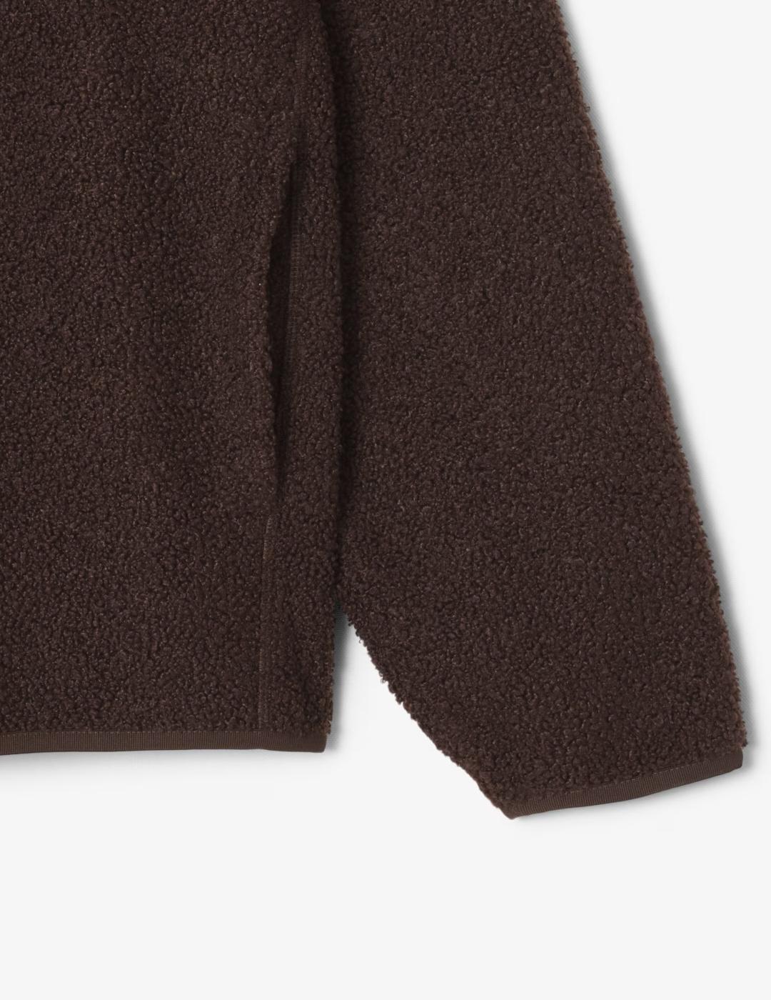 LACOSTE JERSEY ZIP MARRÓN BORREGUILLO