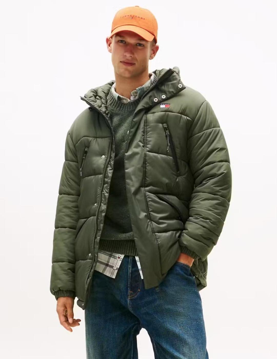 TOMMY CAZADORA VERDE FABRIC MIX