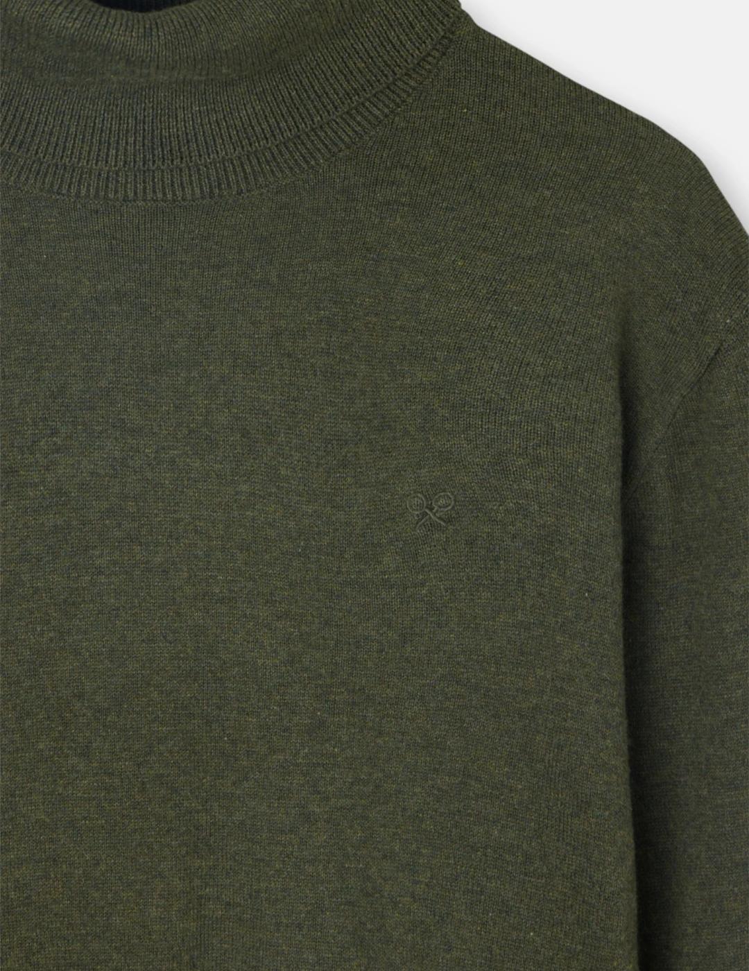 SILBON JERSEY VERDE CUELLO VUELTO