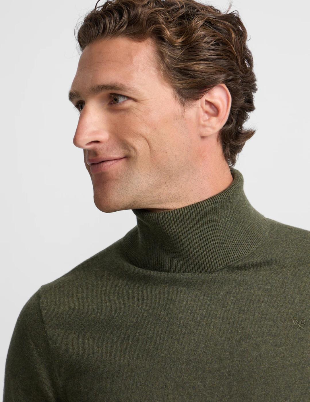 SILBON JERSEY VERDE CUELLO VUELTO