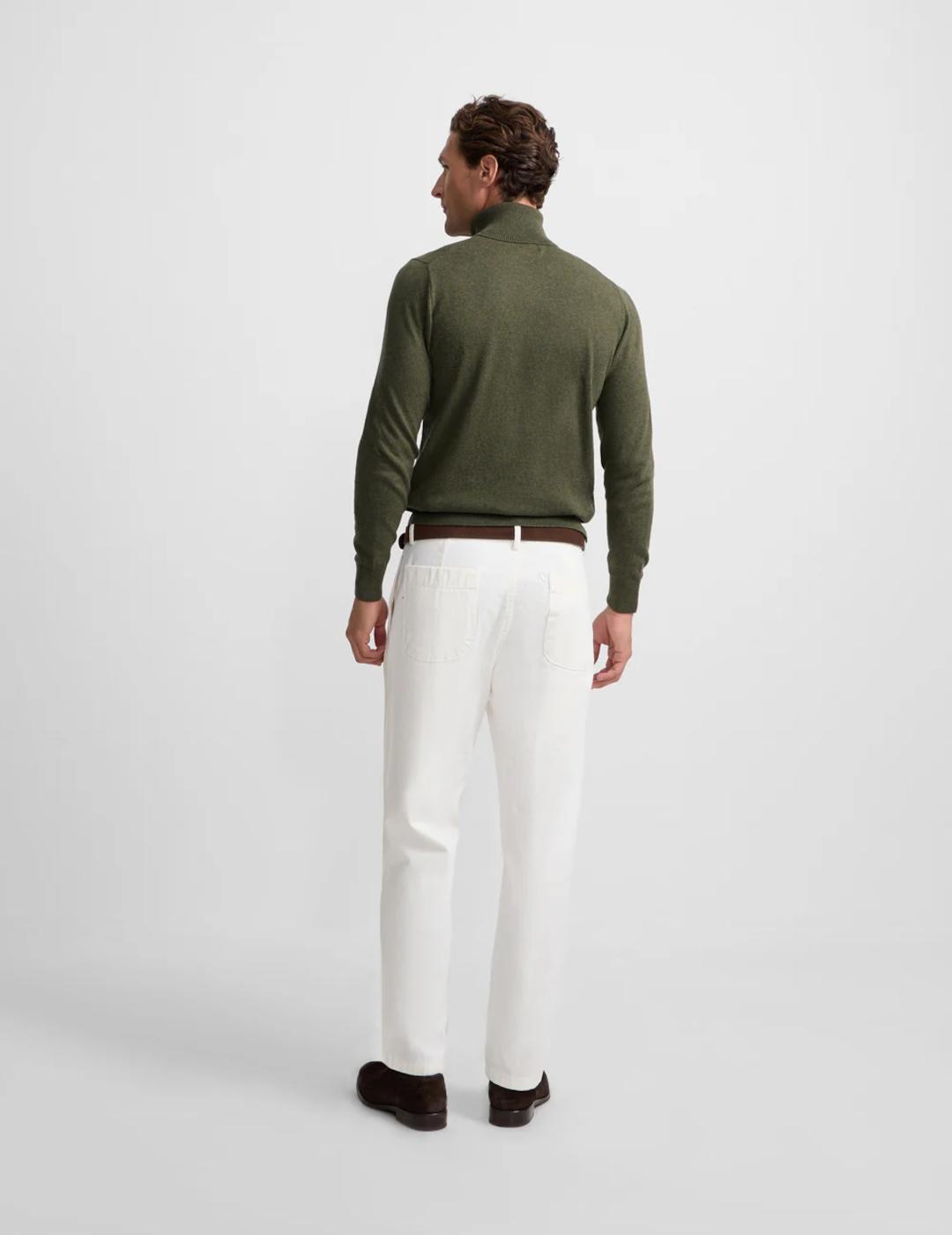 SILBON JERSEY VERDE CUELLO VUELTO