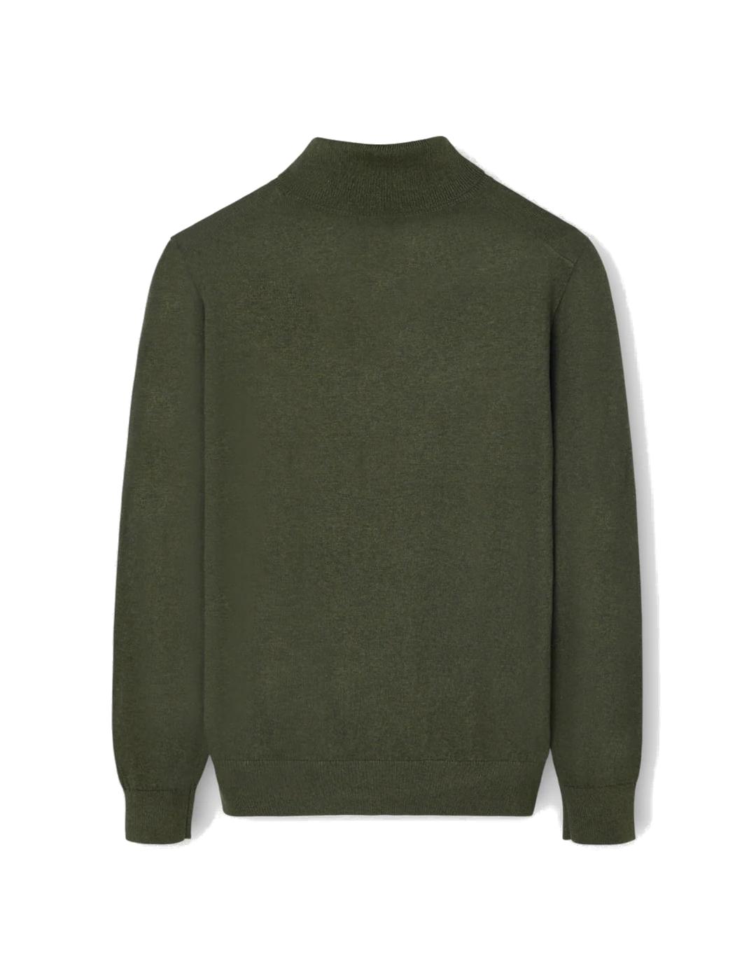 SILBON JERSEY VERDE CUELLO VUELTO