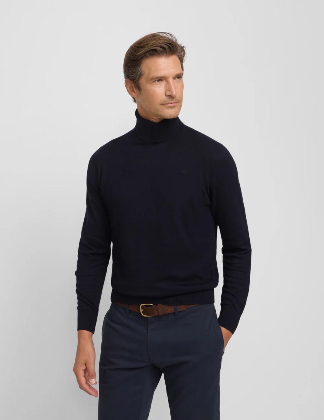 SILBON JERSEY MARINO CUELLO VUELTO