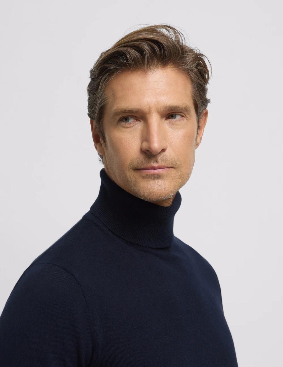 SILBON JERSEY MARINO CUELLO VUELTO