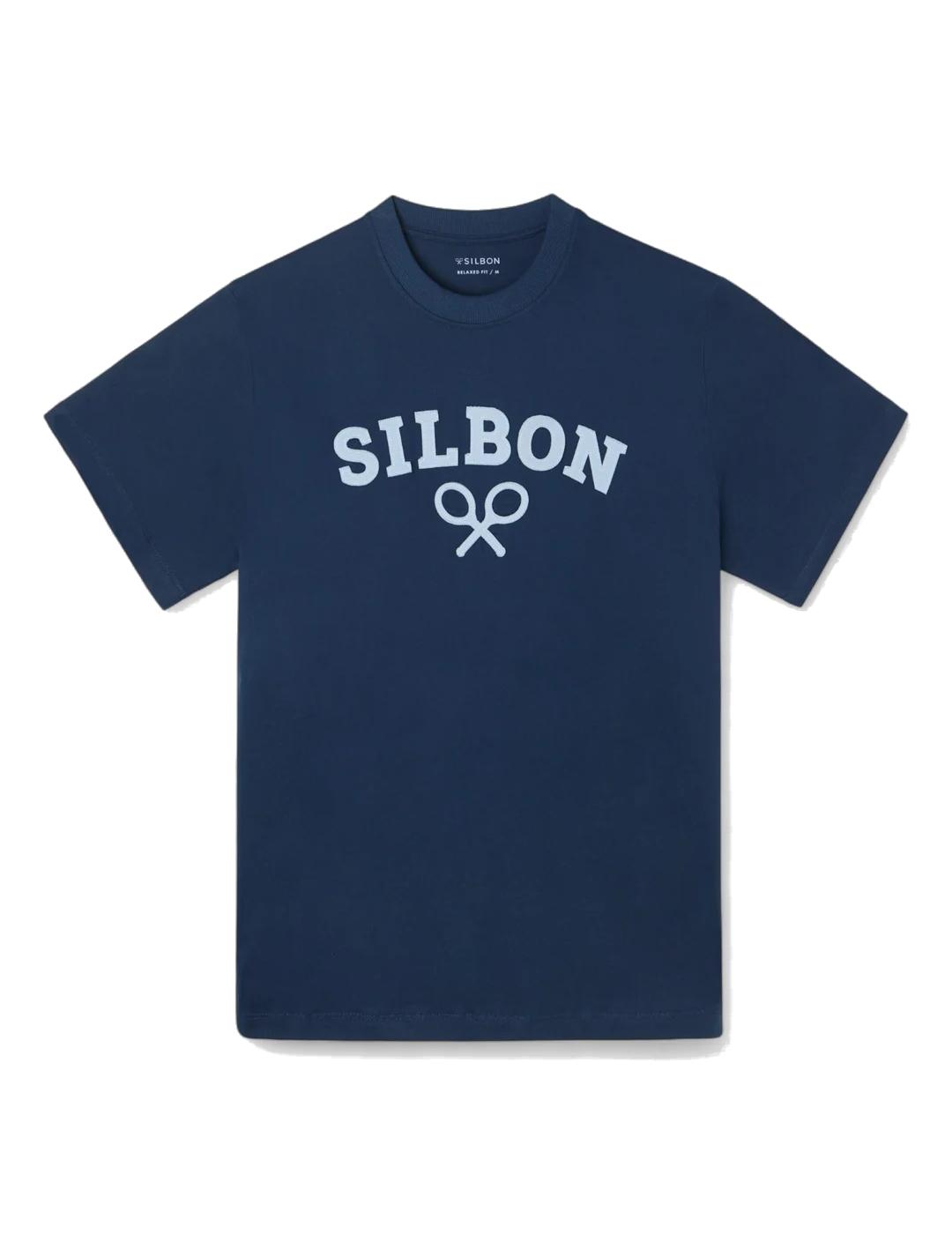 SILBON CAMISETA MARINO RAQUETA MEDIA RELAXED