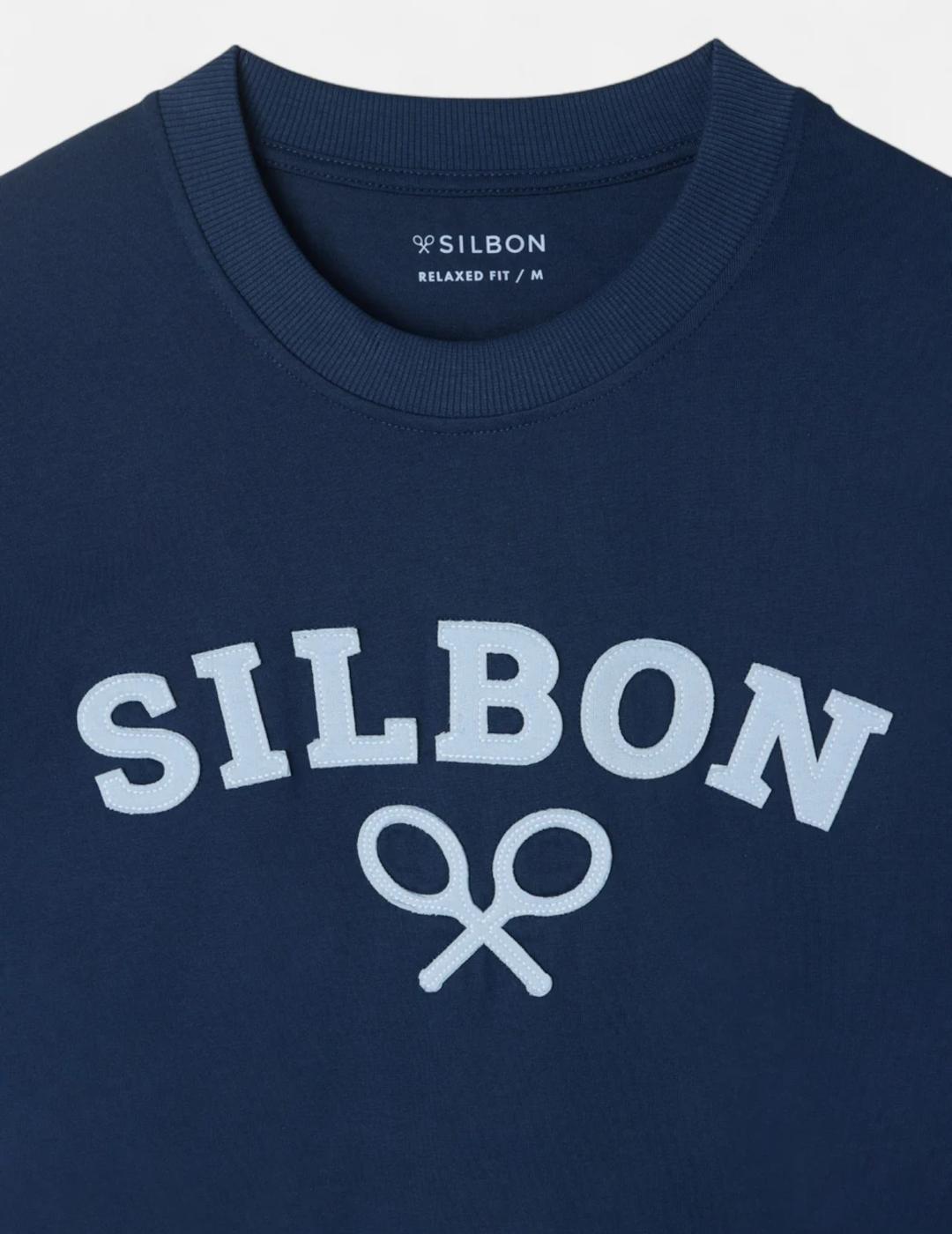 SILBON CAMISETA MARINO RAQUETA MEDIA RELAXED