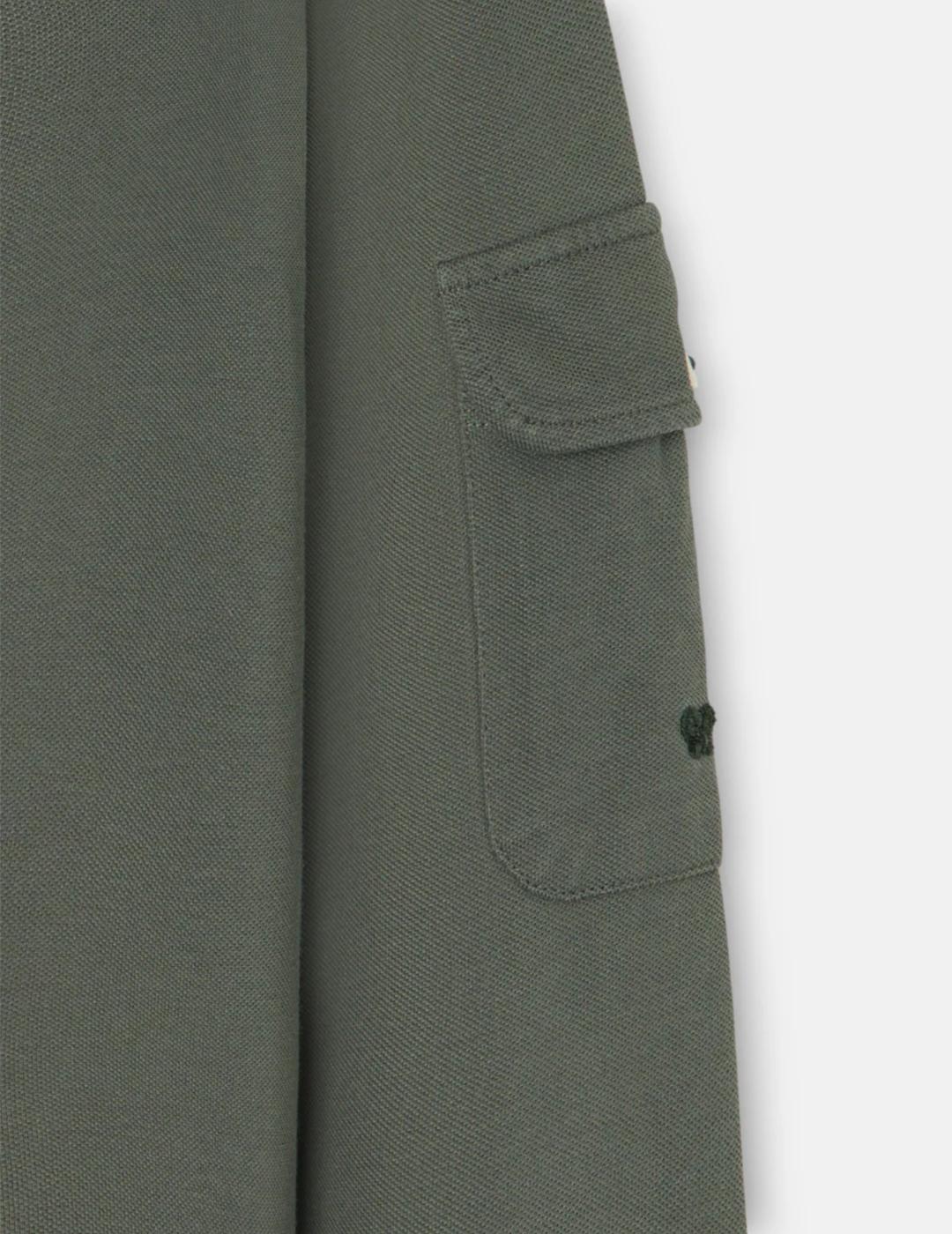 SILBON POLO M/L VERDE MILITARY