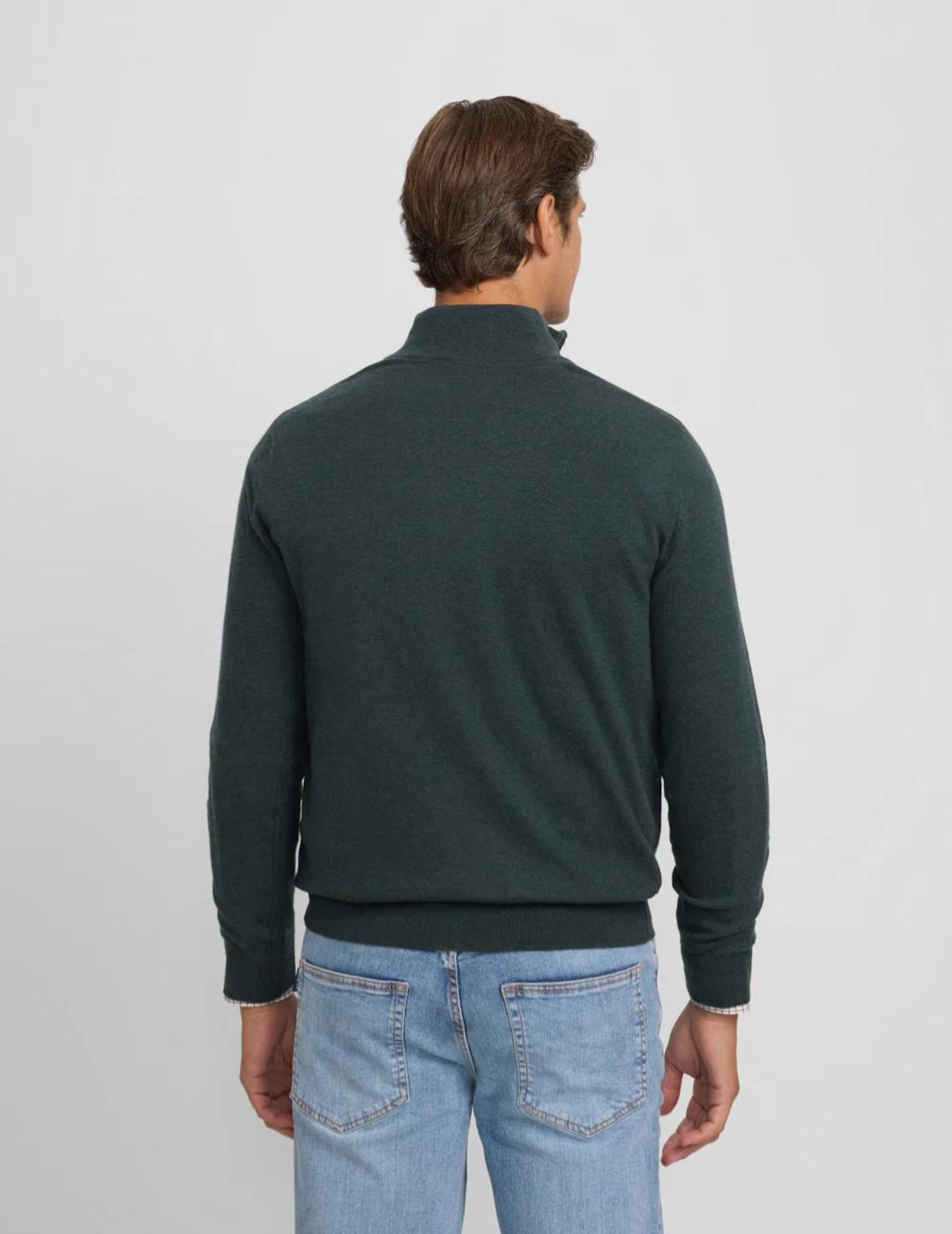 SILBON JERSEY VERDE MEDIA CREMALLERA