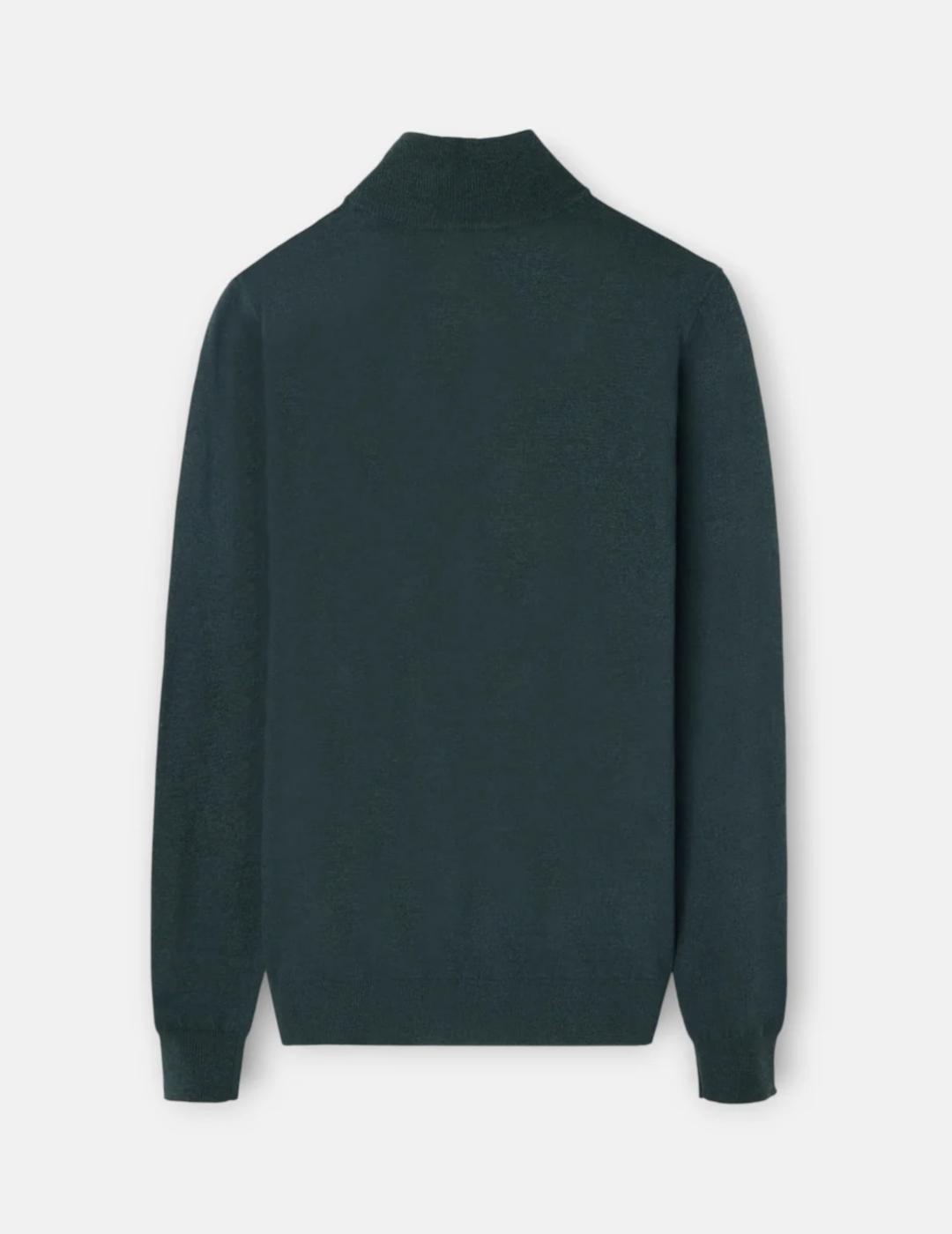 SILBON JERSEY VERDE MEDIA CREMALLERA