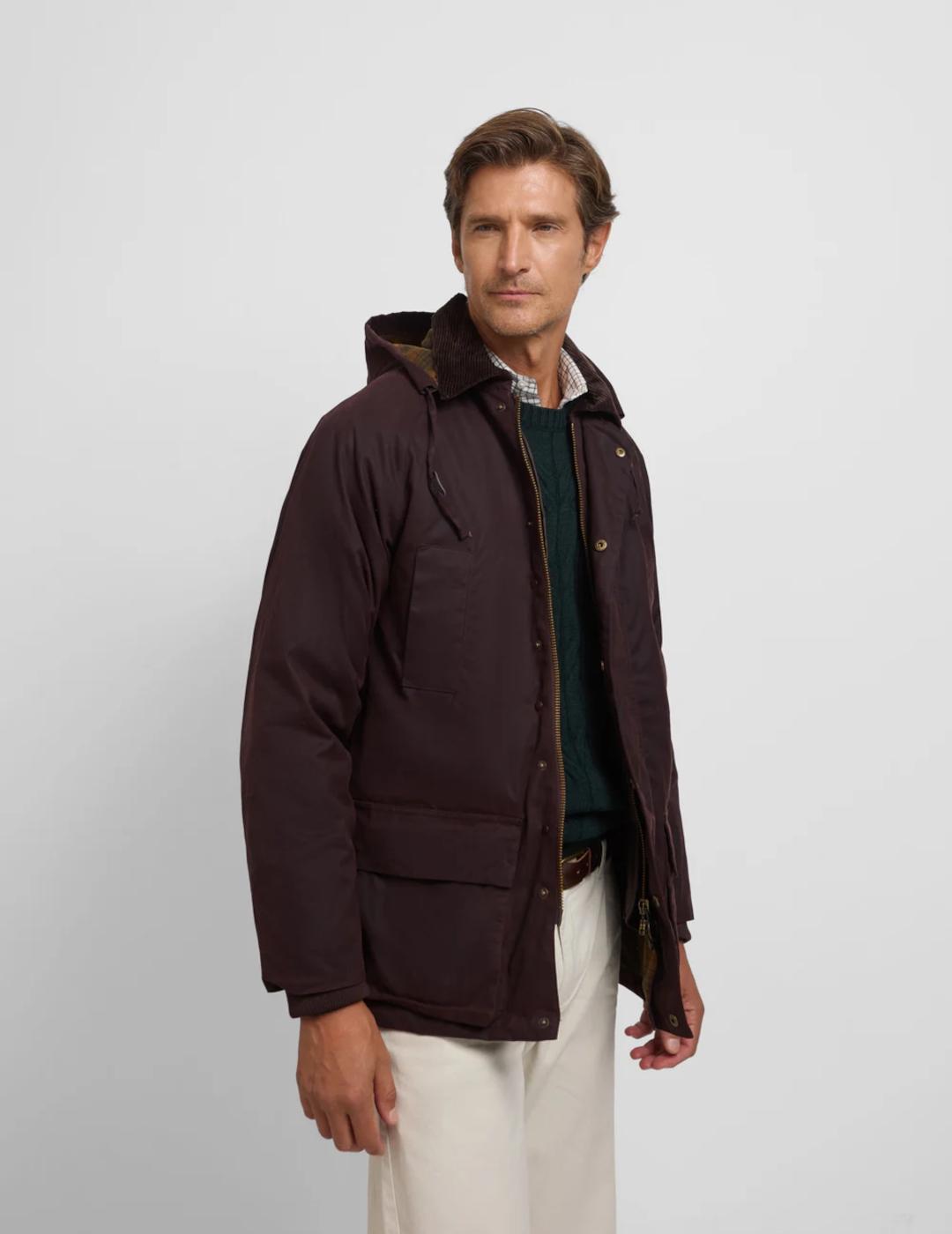 SILBON CAZADORA MARRON ENCERADA