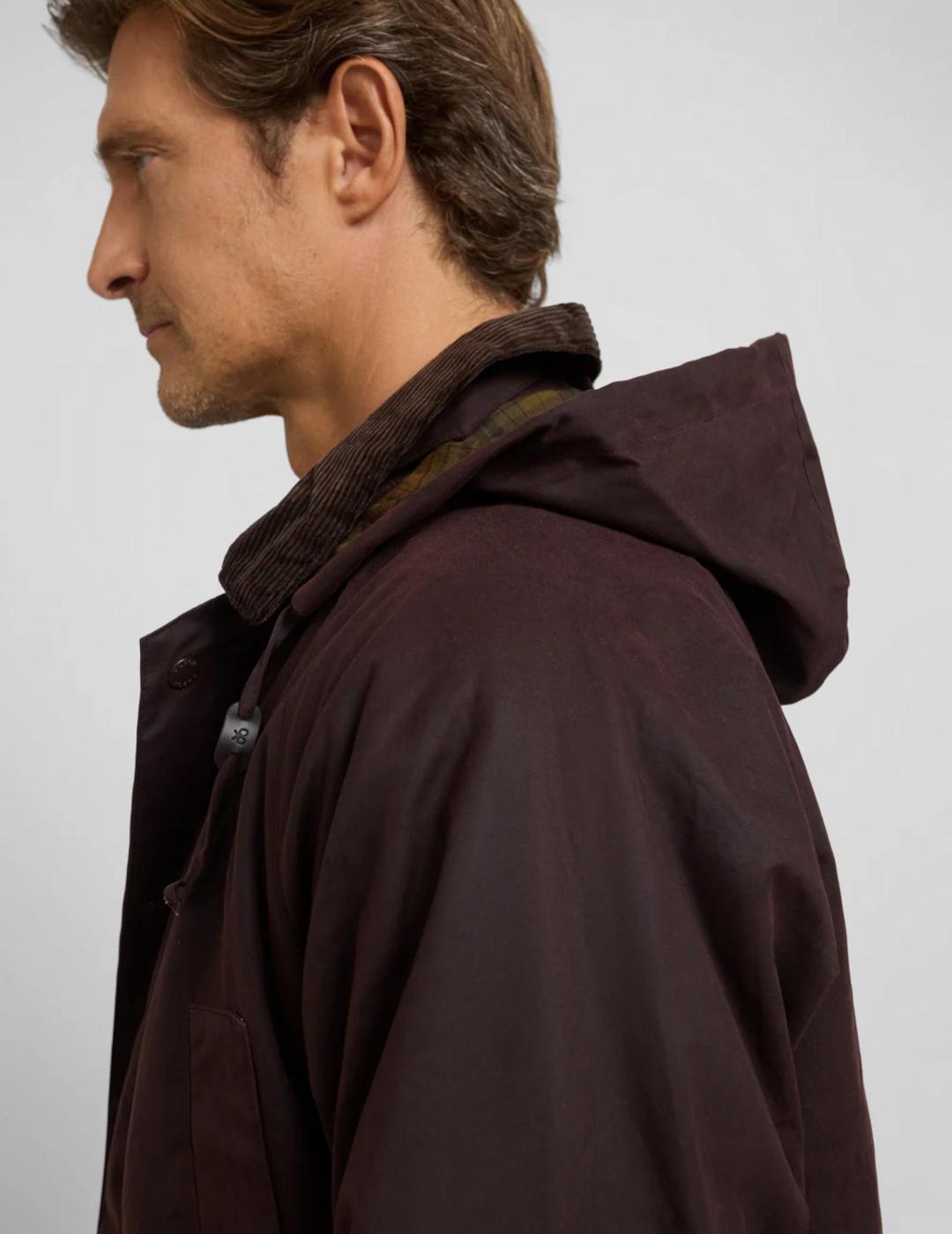 SILBON CAZADORA MARRON ENCERADA