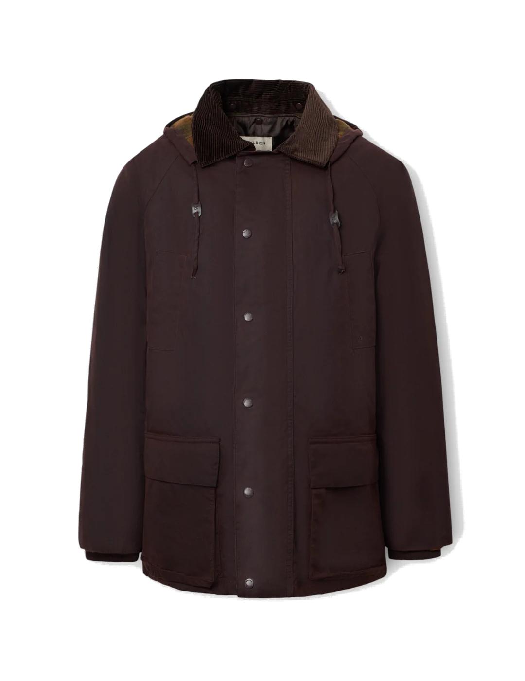 SILBON CAZADORA MARRON ENCERADA