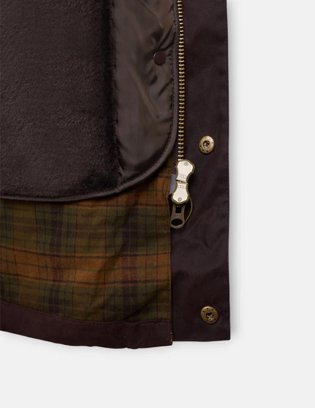 SILBON CAZADORA MARRON ENCERADA