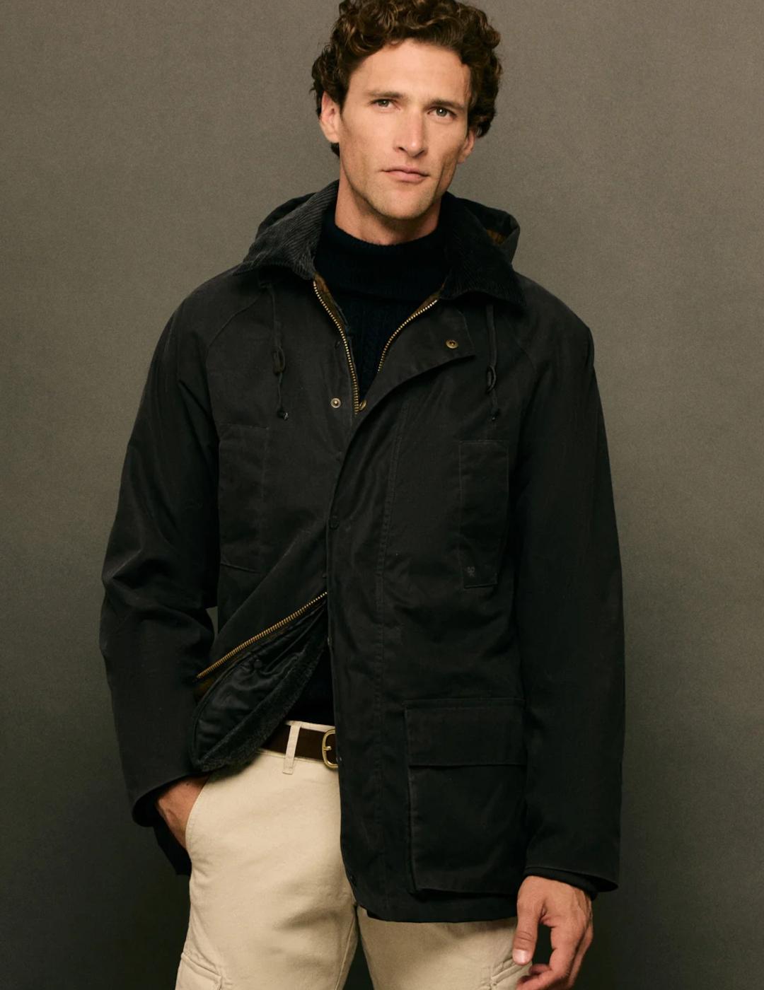 SILBON CAZADORA GRIS OSCURO ENCERADA