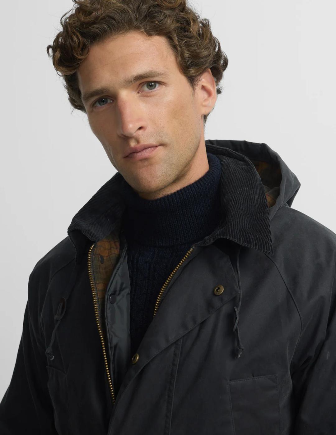 SILBON CAZADORA GRIS OSCURO ENCERADA