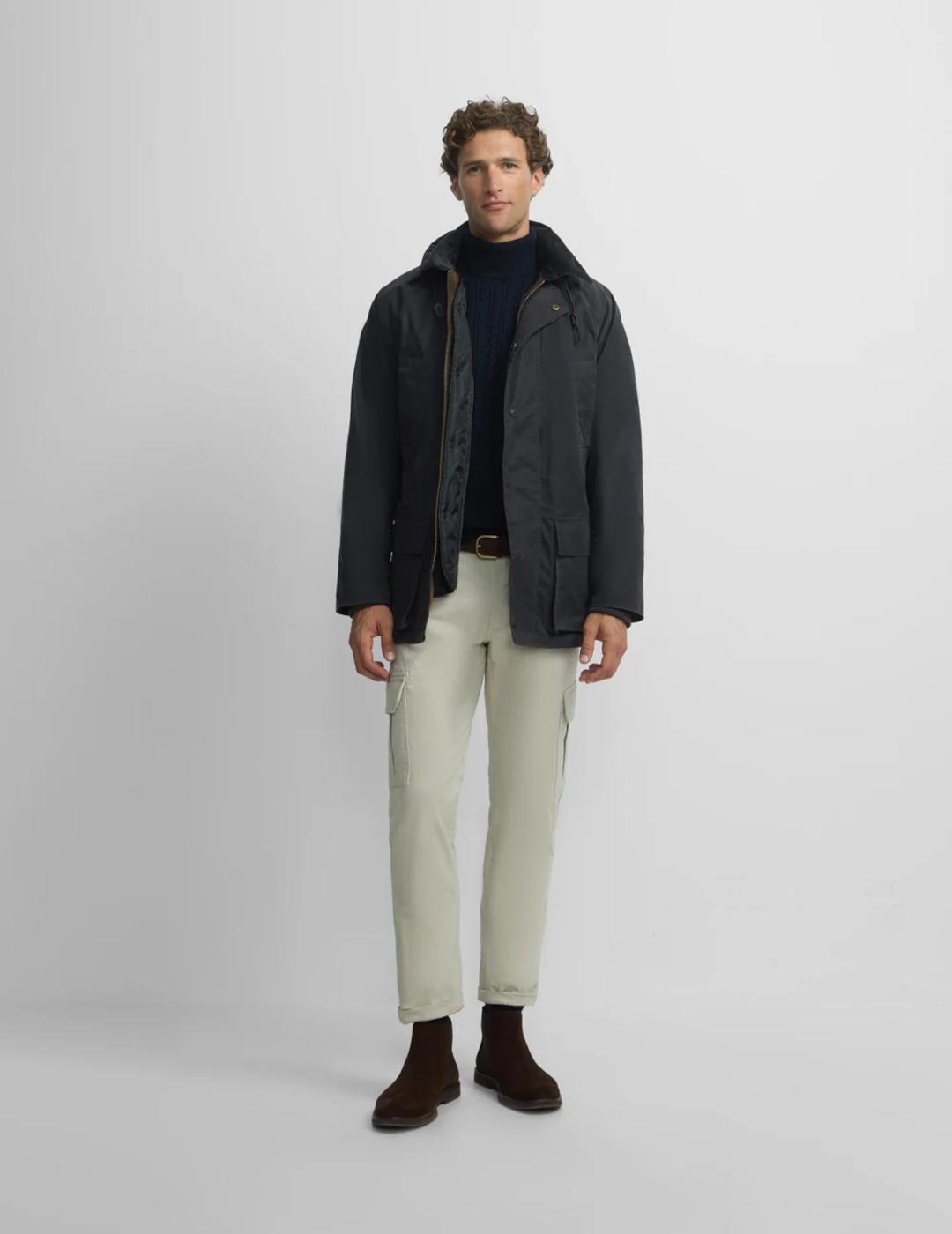 SILBON CAZADORA GRIS OSCURO ENCERADA