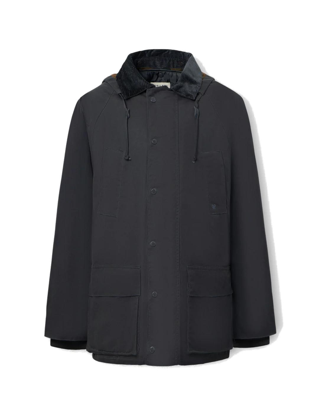 SILBON CAZADORA GRIS OSCURO ENCERADA