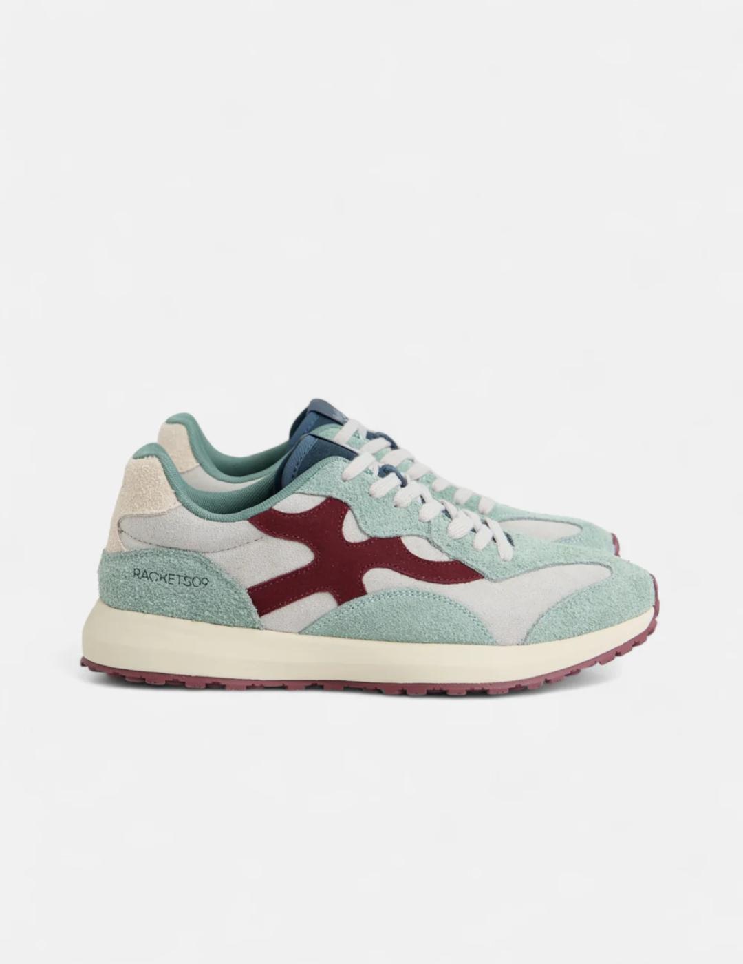 SILBON ZAPATILLAS VERDE BURDEOS RACKETS09