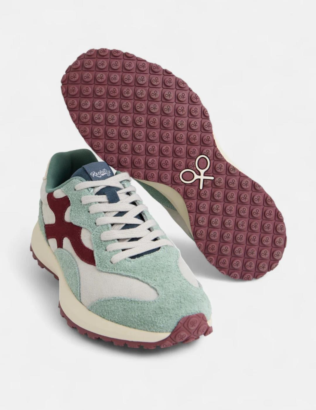 SILBON ZAPATILLAS VERDE BURDEOS RACKETS09