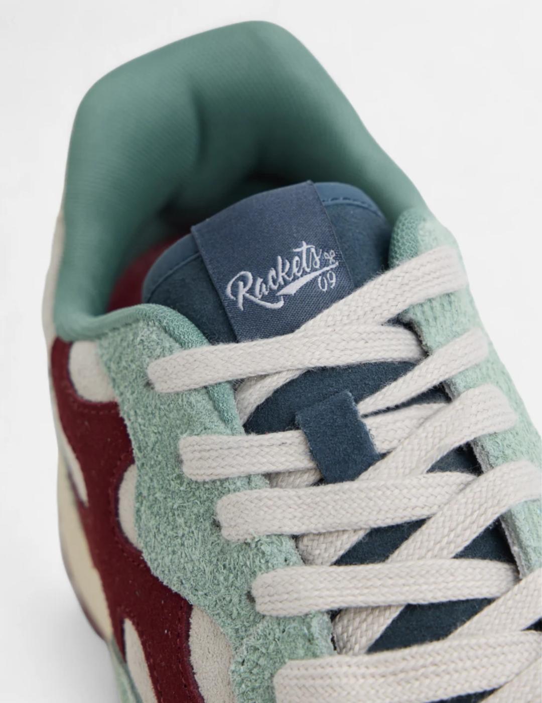 SILBON ZAPATILLAS VERDE BURDEOS RACKETS09