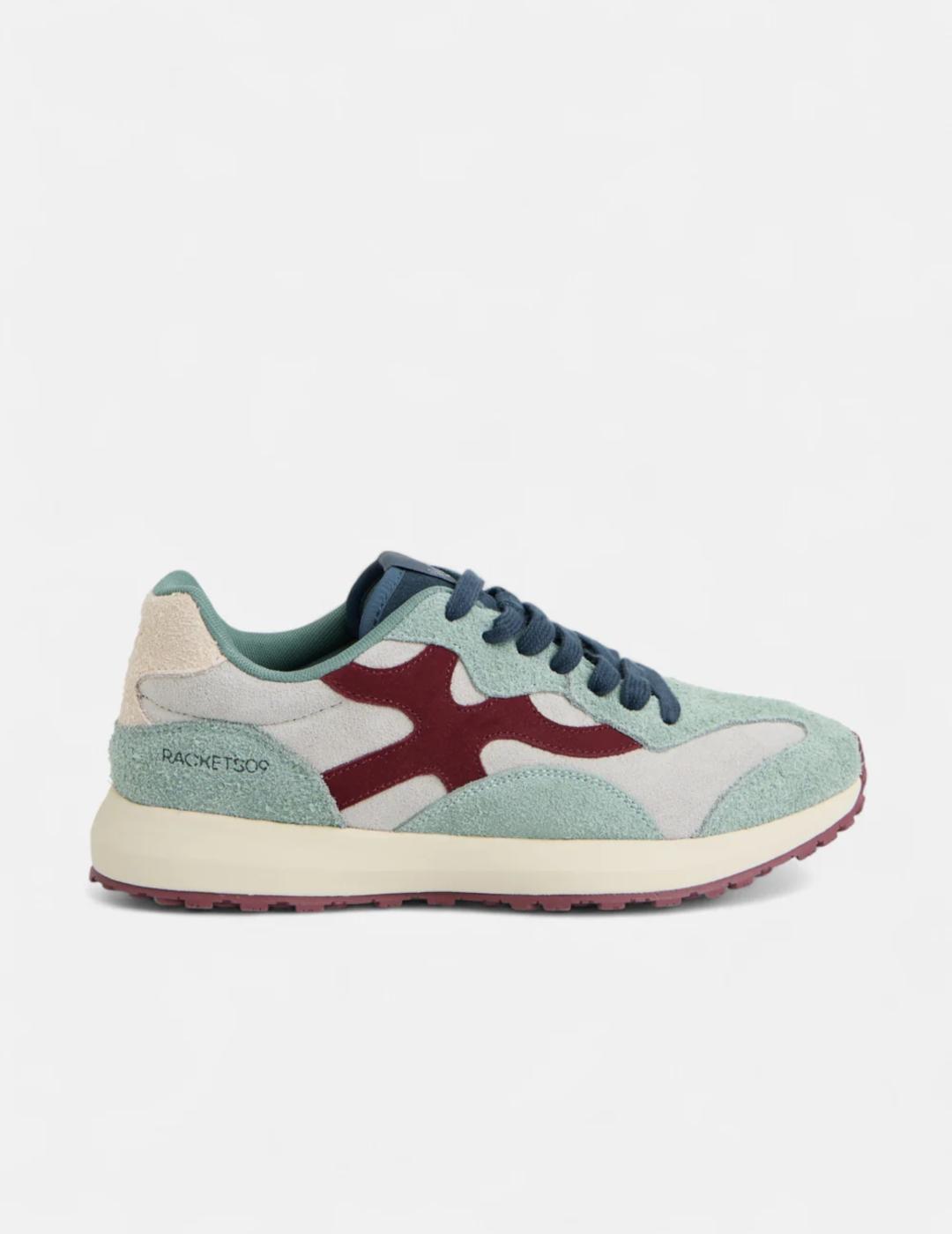 SILBON ZAPATILLAS VERDE BURDEOS RACKETS09