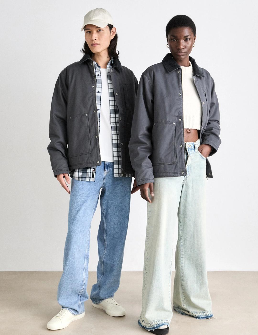 TOMMY CAZADORA TWILL CHORE WASHED BLACK