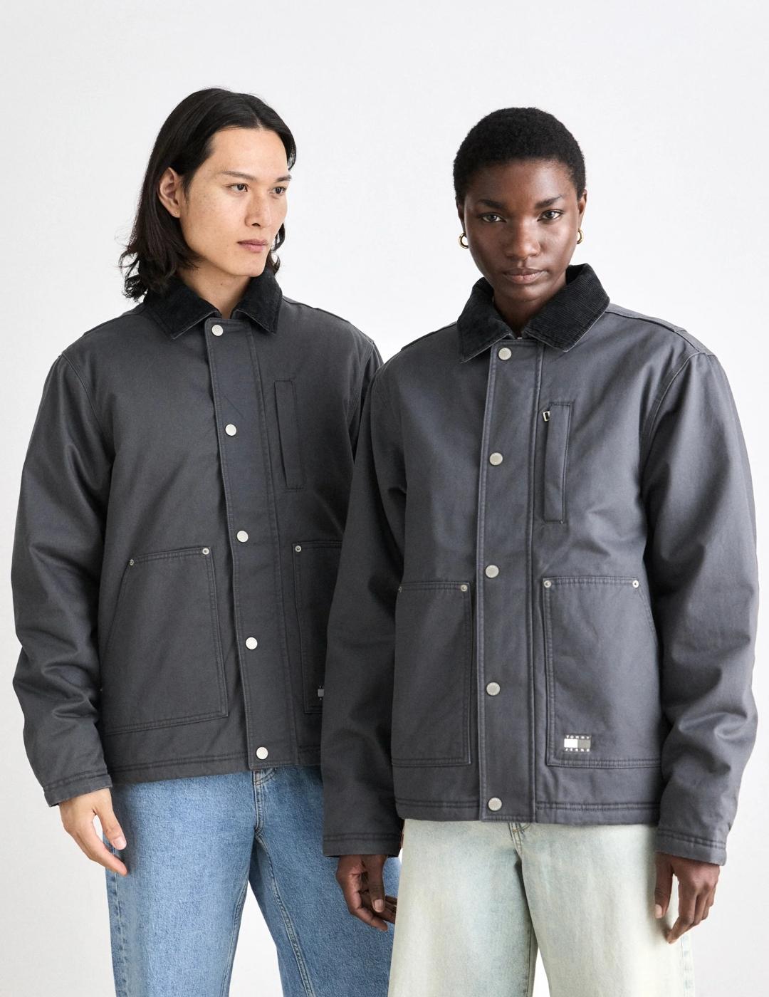 TOMMY CAZADORA TWILL CHORE WASHED BLACK