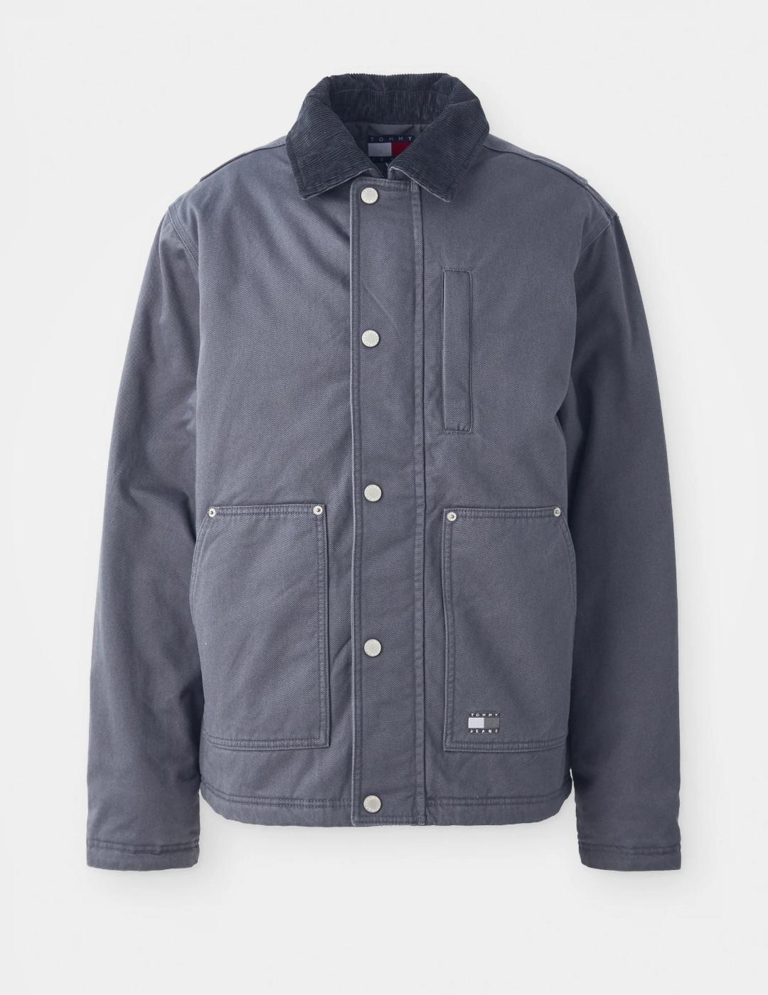 TOMMY CAZADORA TWILL CHORE WASHED BLACK