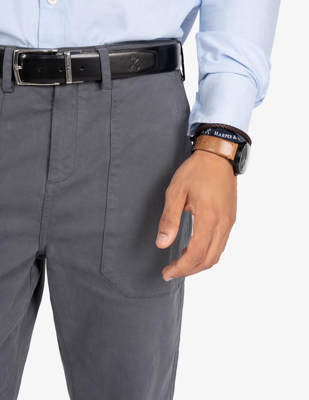HARPER PANTALON GRIS WORKER