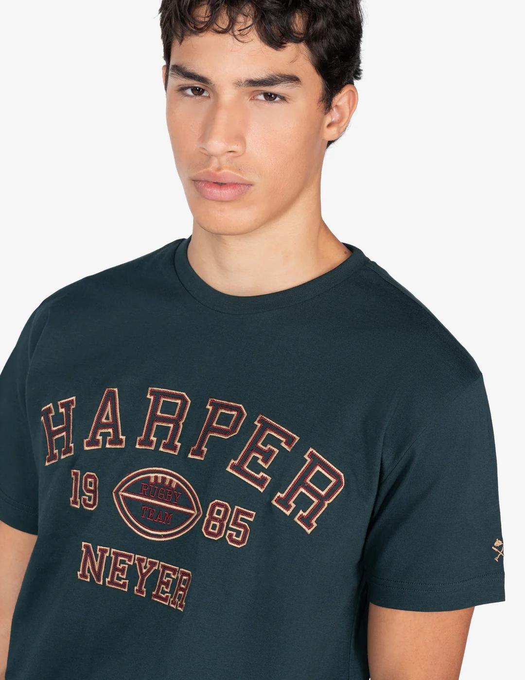 HARPER CAMISETA VERDE BOTELLA RUGBY