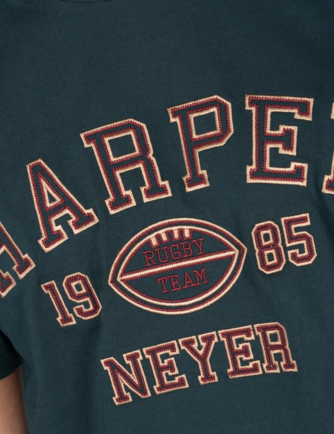 HARPER CAMISETA VERDE BOTELLA RUGBY