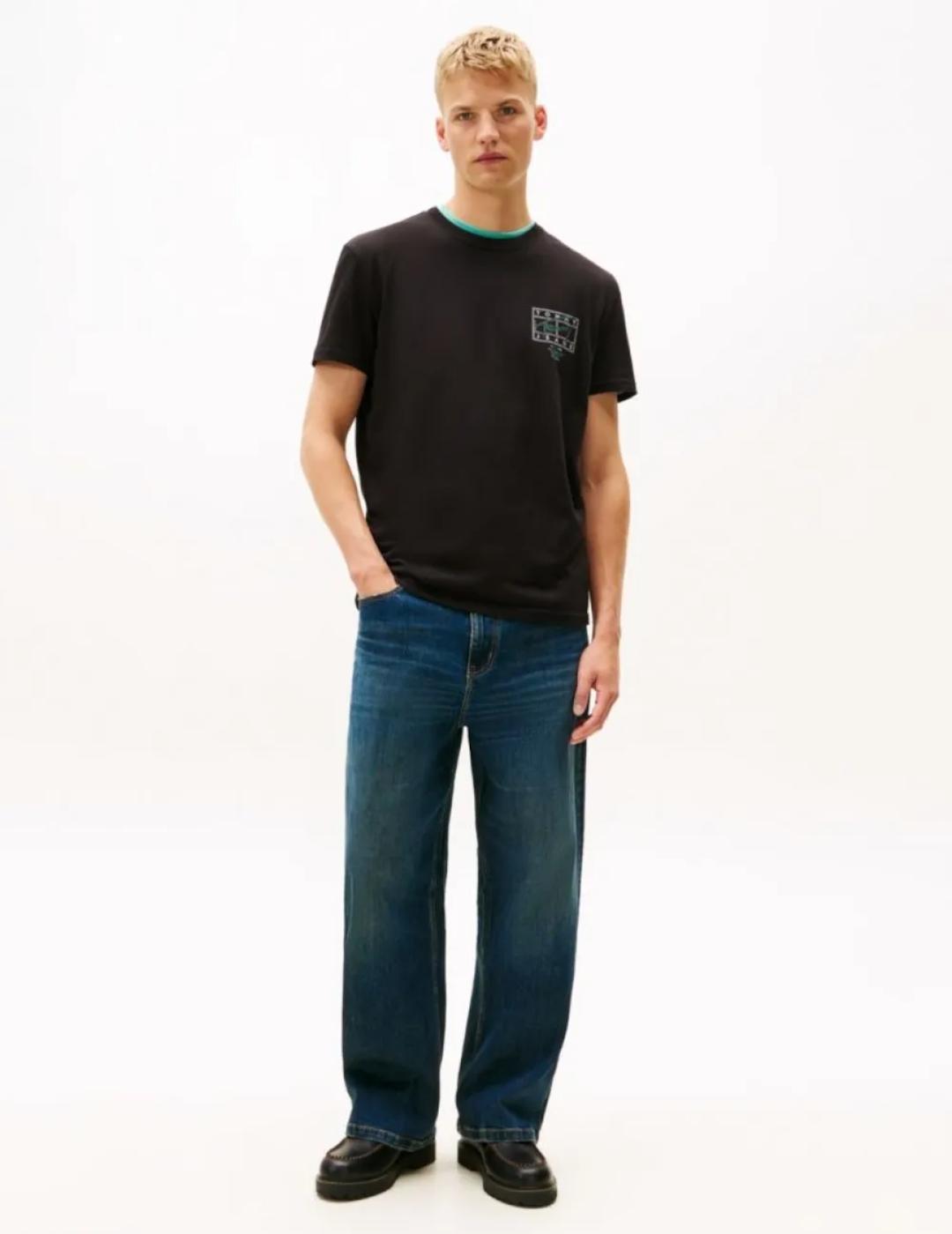 TOMMY CAMISETA NEGRA REG SIGN SPRAY