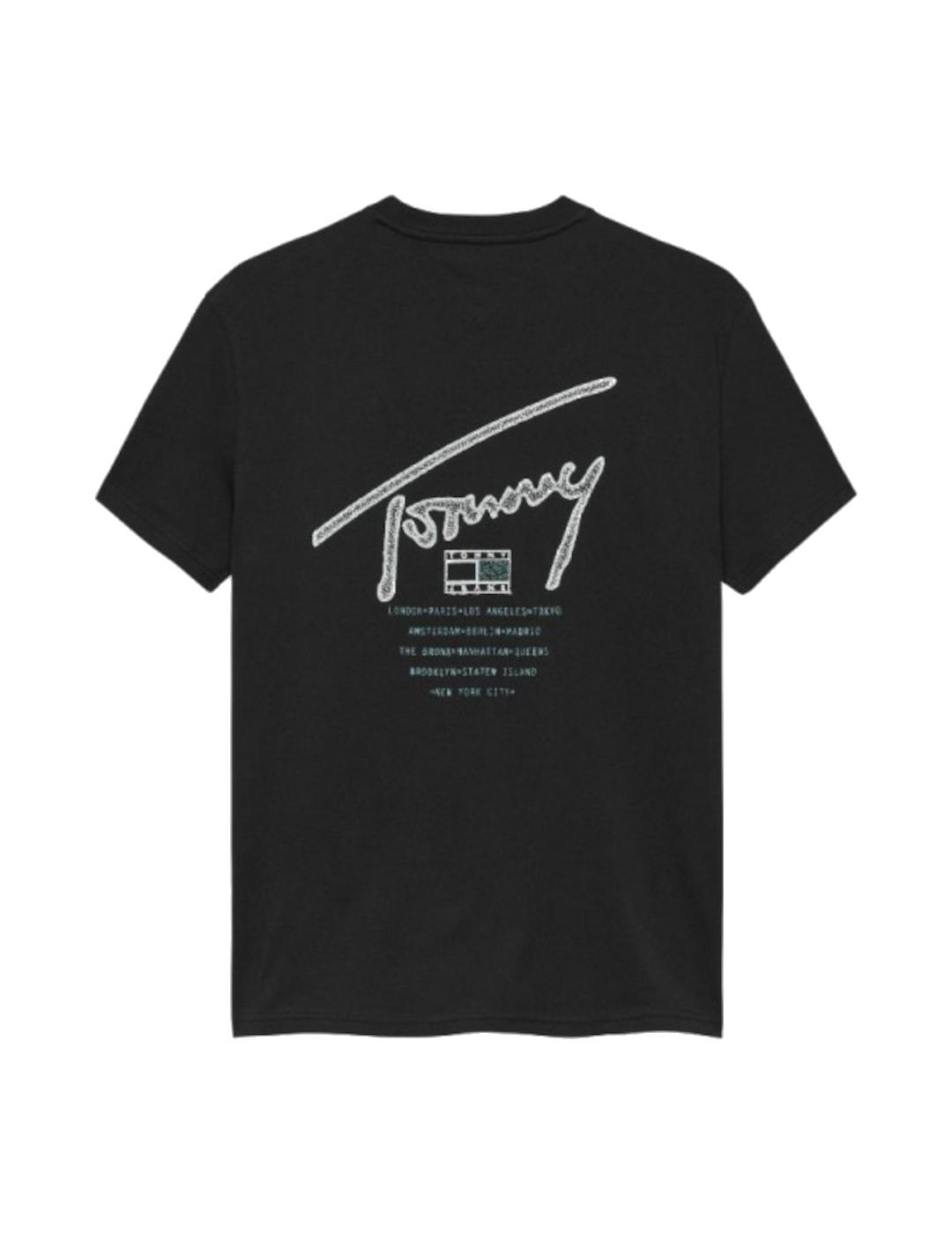 TOMMY CAMISETA NEGRA SING BACKPRINT