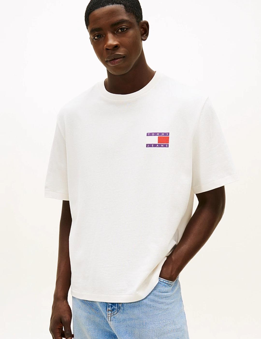 TOMMY CAMISETA BLANCA 90S PEAKS BACKPRINT