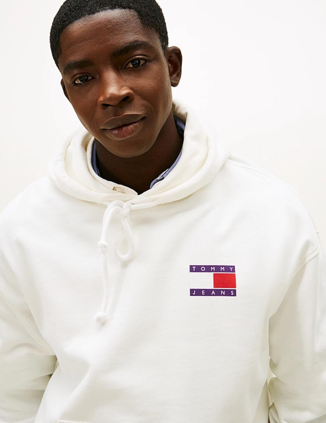 TOMMY HOODIE BLANCA 90S DNA PLAY