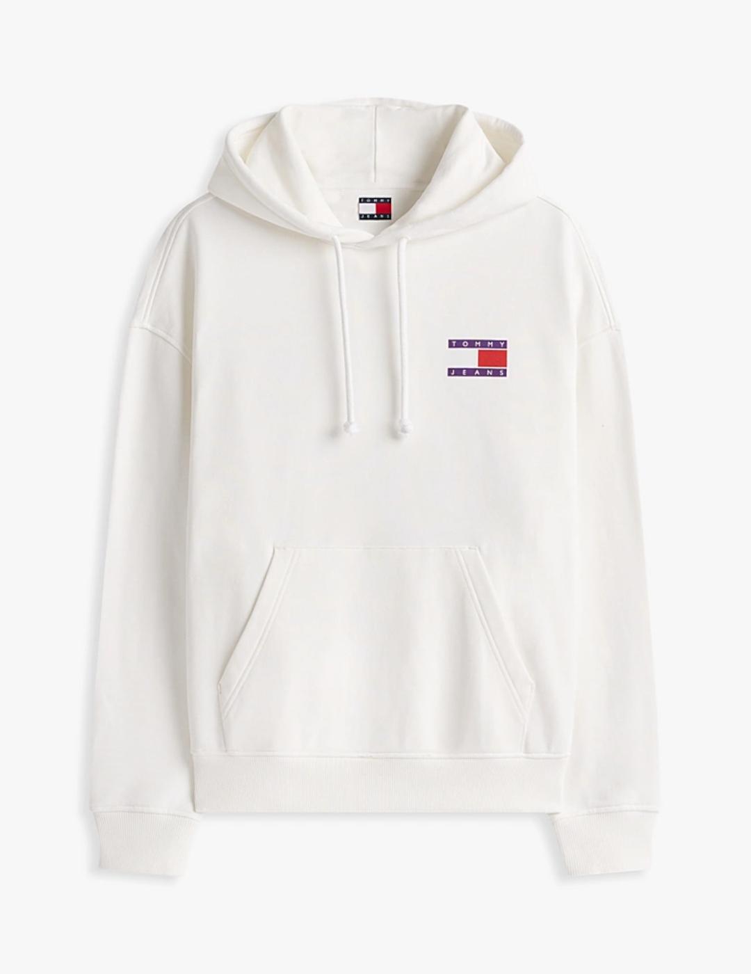 TOMMY HOODIE BLANCA 90S DNA PLAY