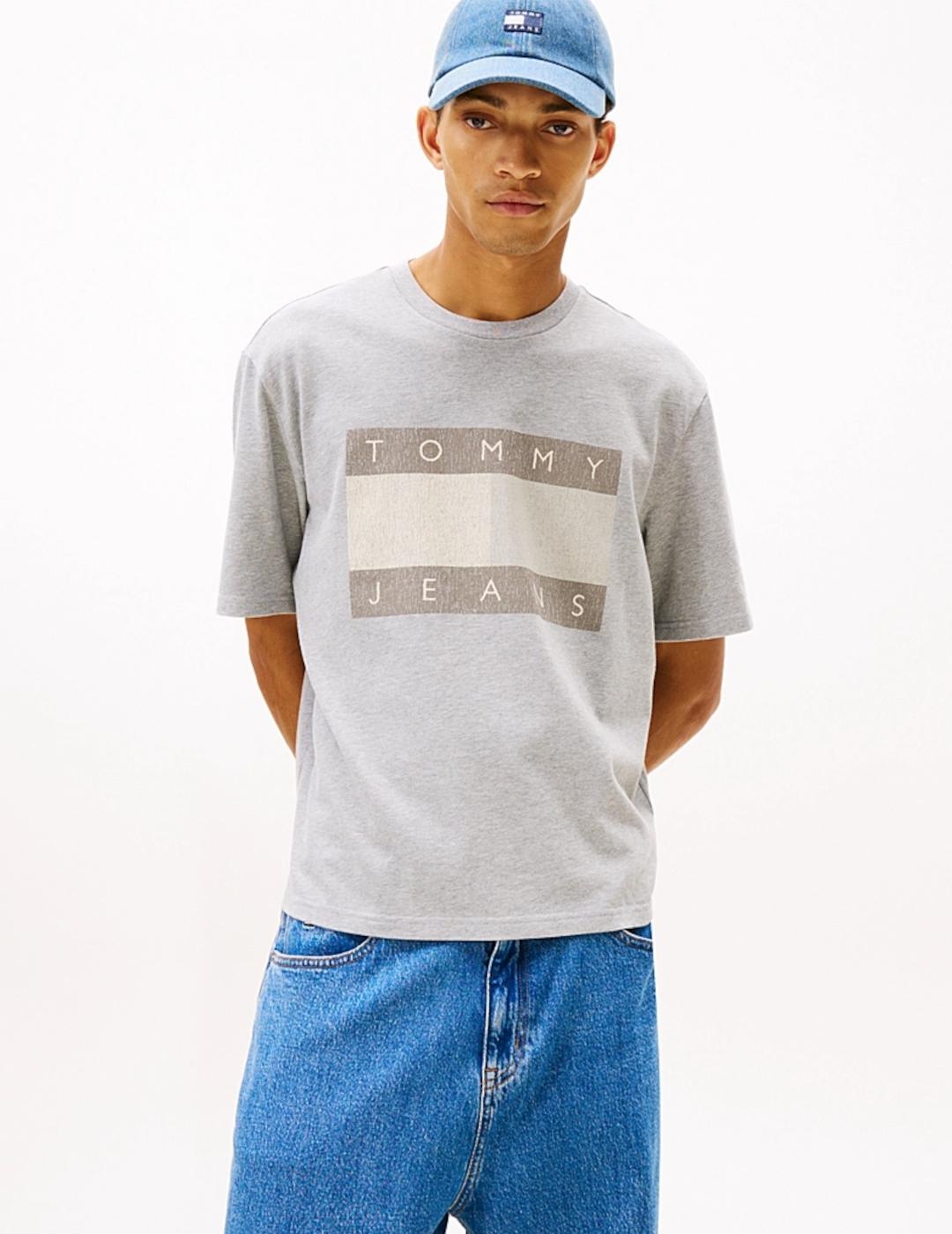 TOMMY CAMISETA GRIS DISTRESSED