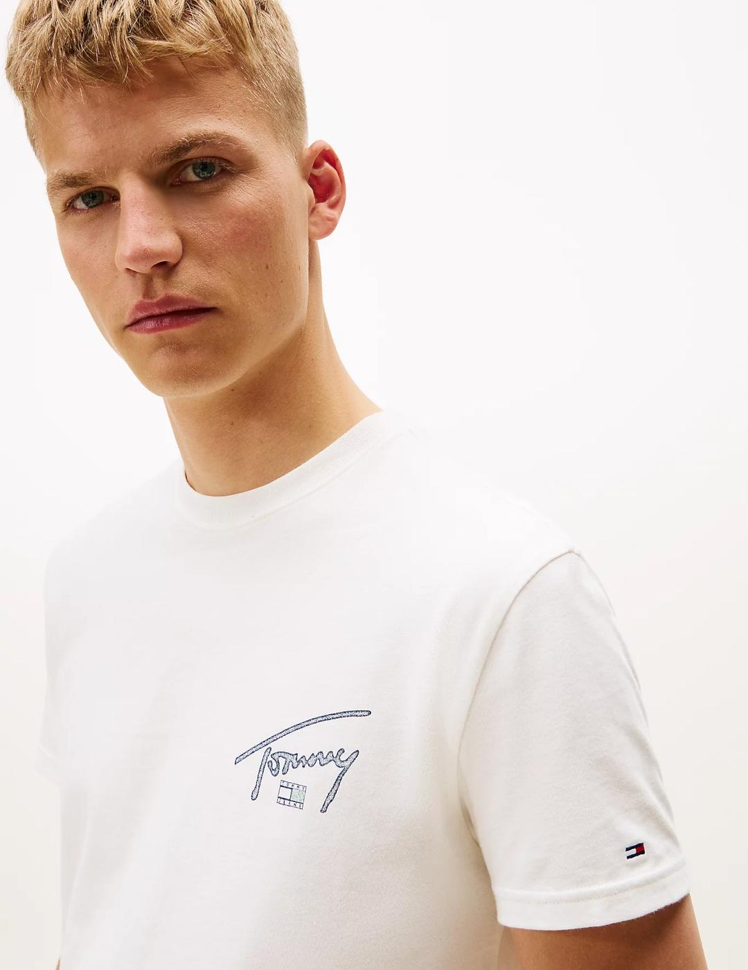 TOMMY CAMISETA BLANCA REG SIGN BACKPRINT
