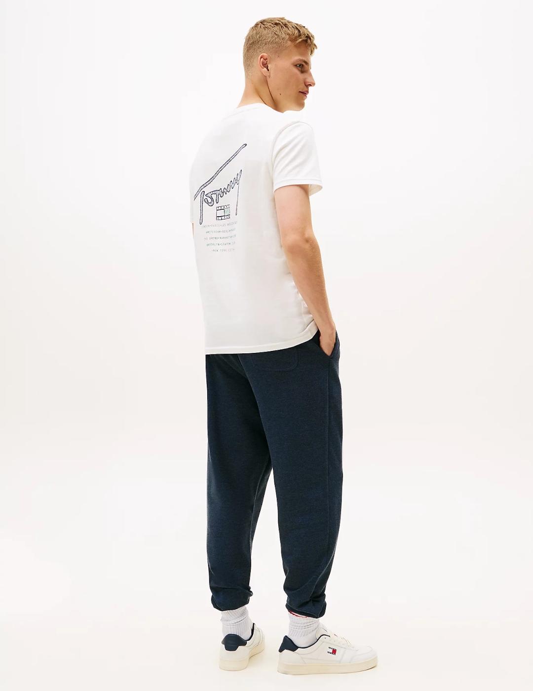 TOMMY CAMISETA BLANCA REG SIGN BACKPRINT