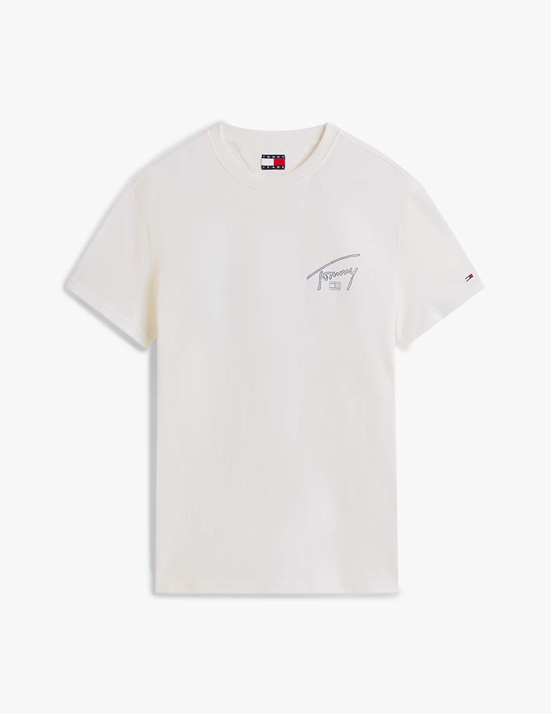 TOMMY CAMISETA BLANCA REG SIGN BACKPRINT