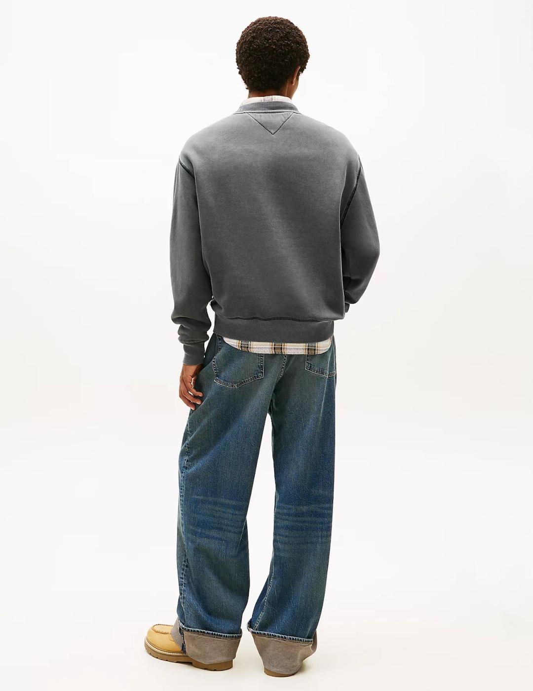 TOMMY SUDADERA GRIS REG GMD APPLIQUE