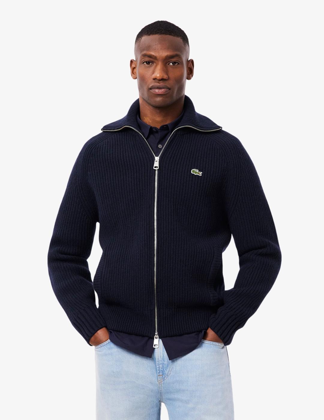 LACOSTE JERSEY MARINO ZIP