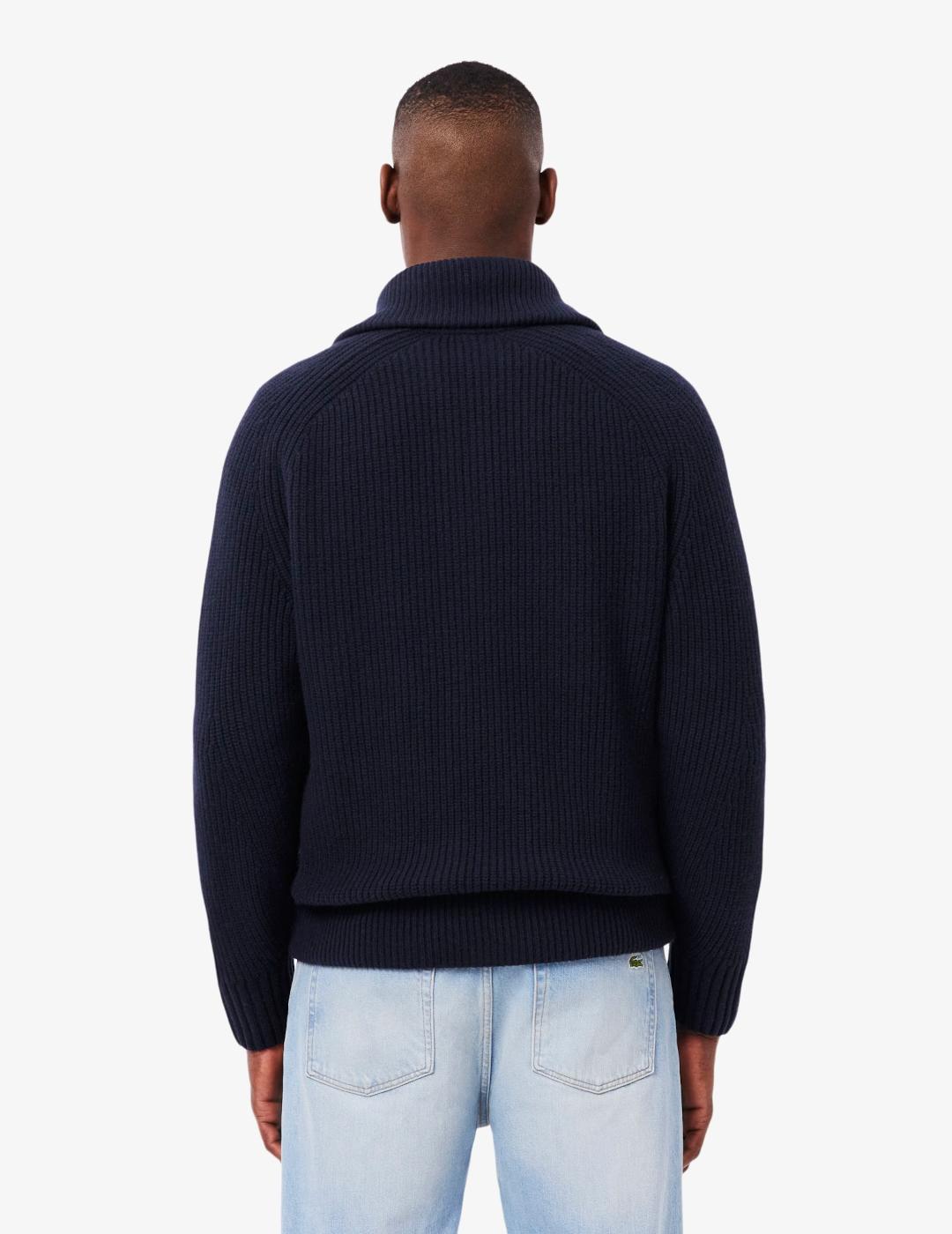 LACOSTE JERSEY MARINO ZIP