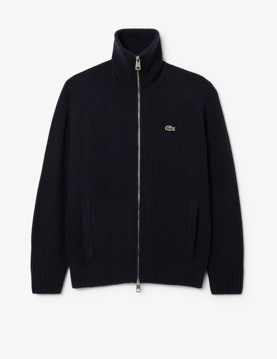 LACOSTE JERSEY MARINO ZIP