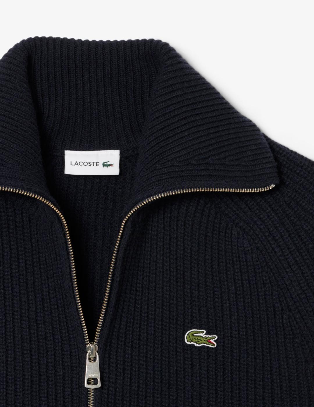 LACOSTE JERSEY MARINO ZIP
