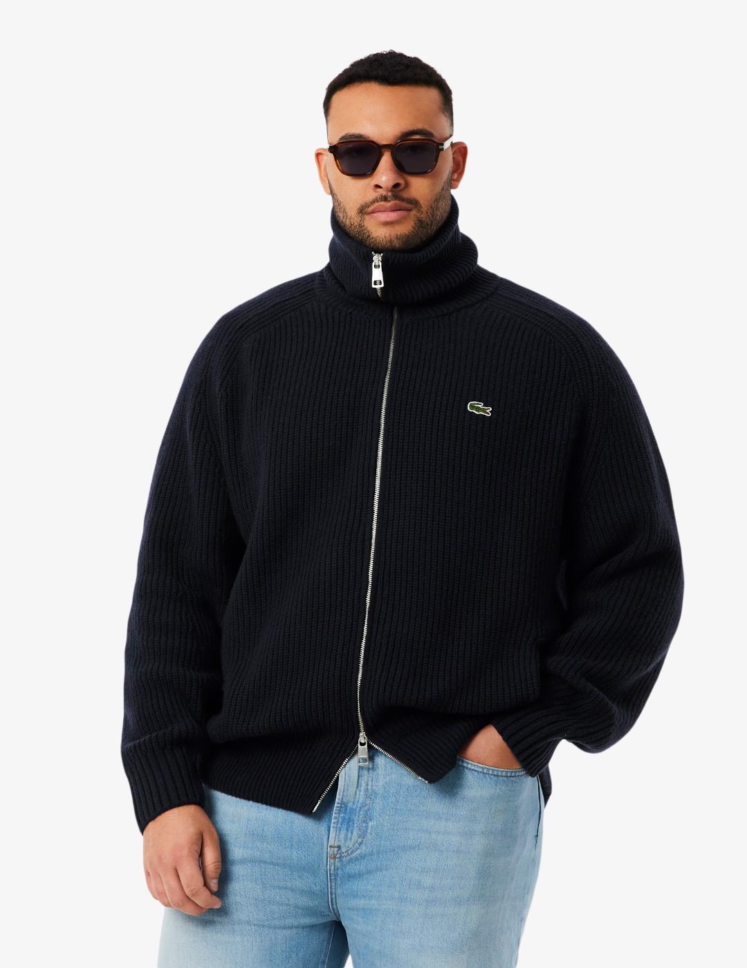 LACOSTE JERSEY MARINO ZIP