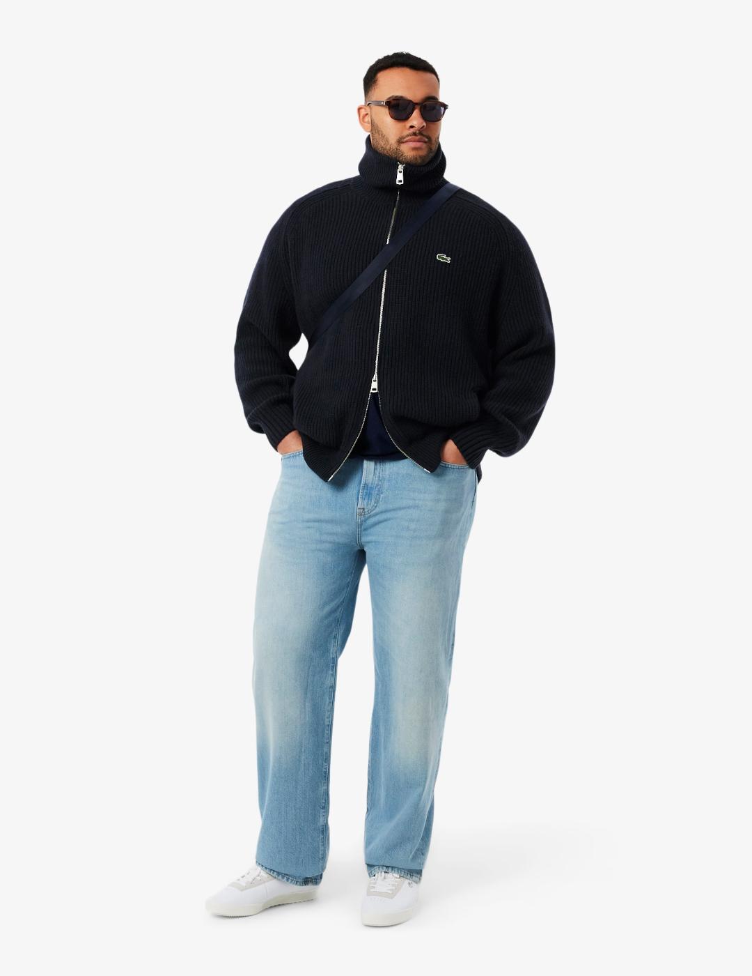 LACOSTE JERSEY MARINO ZIP